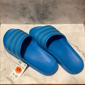 ADILETTE AQUA Adidas Blue Slide Sandals Size Men 11 / Women 12 NWT
